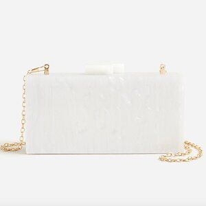 NWT J.Crew | White Pearl Acetate Clutch